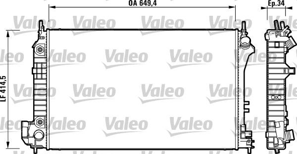 Kühler, Motorkühlung VALEO 732878
