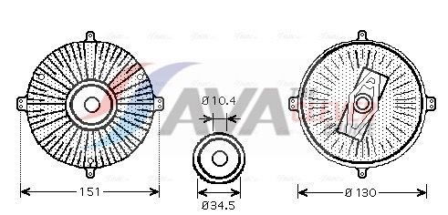 Kupplung, Kühlerlüfter AVA QUALITY COOLING MSC420