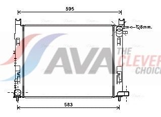 Kühler, Motorkühlung AVA QUALITY COOLING DAA2007