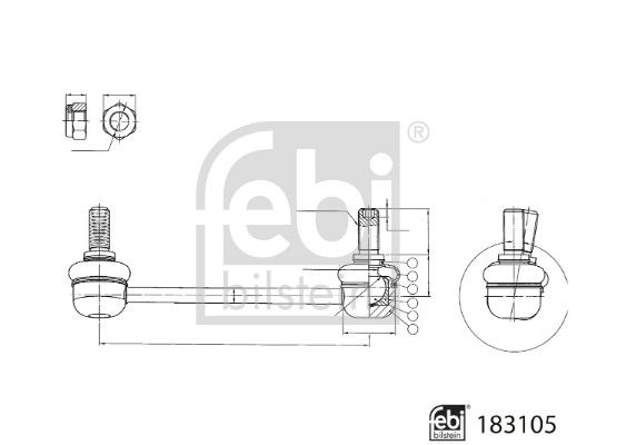 Stange/Strebe, Stabilisator FEBI BILSTEIN 183105