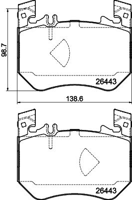 Bremsbelagsatz Bremsbeläge HELLA 8DB 355 043-071