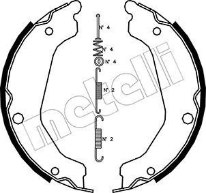 Bremsbackensatz, Feststellbremse METELLI 53-0183K