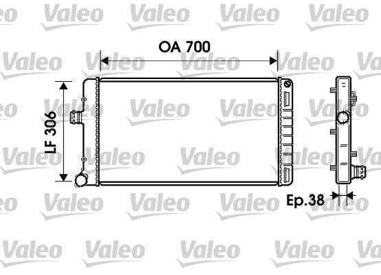 Kühler, Motorkühlung VALEO 734224
