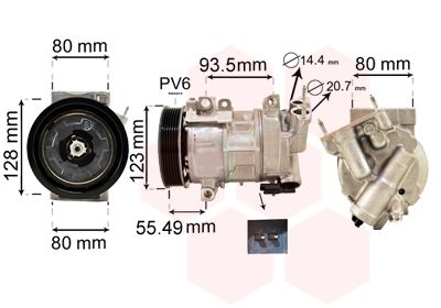 Kompressor, Klimaanlage VAN WEZEL 4000K315