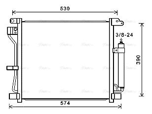 Kondensator, Klimaanlage AVA QUALITY COOLING dn5403d