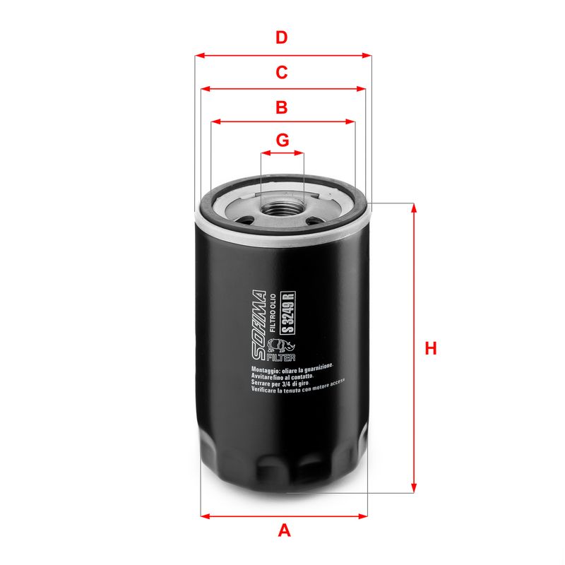 Oljefilter SOFIMA S 3249 R