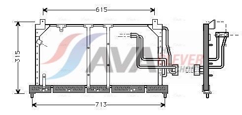 Kondensator, Klimaanlage AVA QUALITY COOLING OL5224