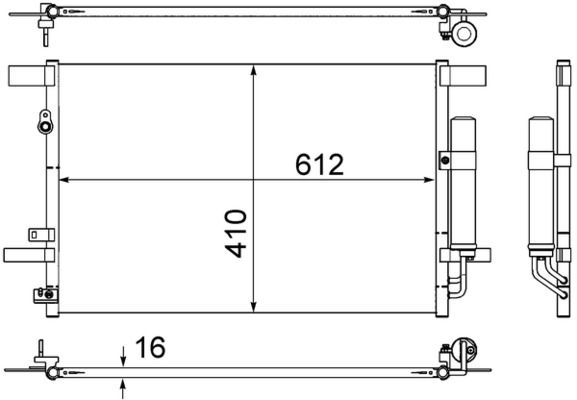Kondensator, Klimaanlage MAHLE AC557000S