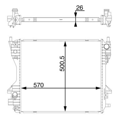 Kühler, Motorkühlung MAHLE CR1363000S