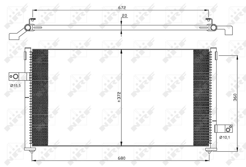 Kondensator, Klimaanlage NRF 35877