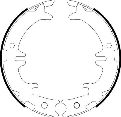 Bremsbackensatz Feststellbremse HELLA 8DA 355 050-541