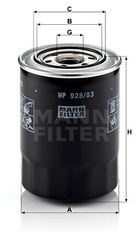 Oljefilter MANN-FILTER WP 928/83