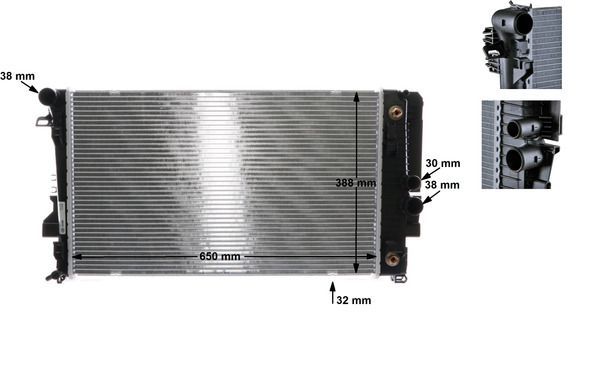 Kühler, Motorkühlung MAHLE CR1173000S