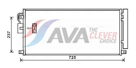 Kondensator, Klimaanlage AVA QUALITY COOLING OL5638D