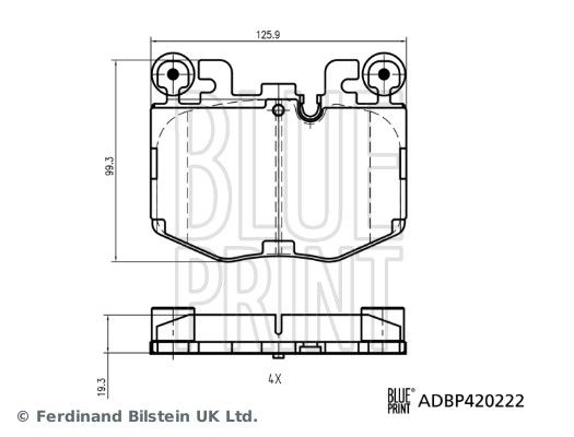 Bremsbelagsatz, Scheibenbremse BLUE PRINT ADBP420222