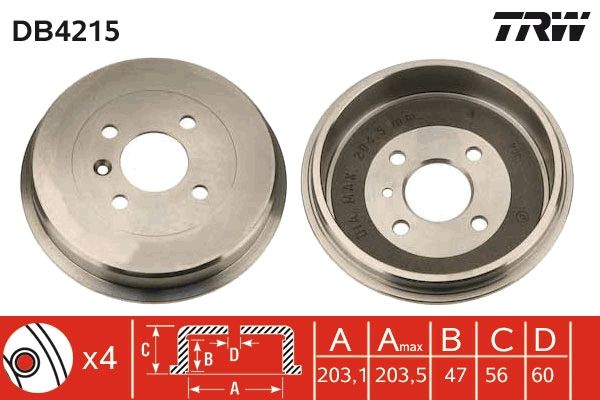 Bremstrommel TRW DB4215
