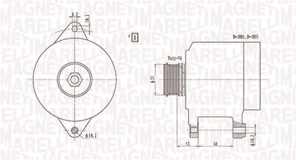 Lichtmaschine Generator MAGNETI MARELLI 063731157010