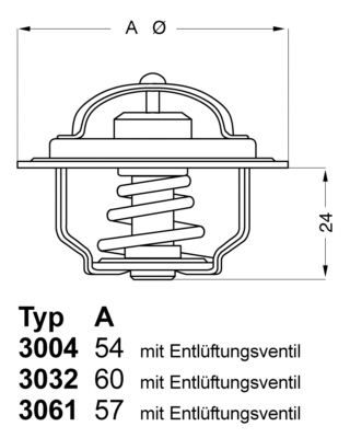 Thermostat, Kühlmittel WAHLER 3032.80