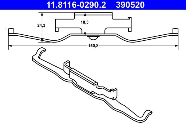 Feder, Bremssattel ATE 11.8116-0290.2