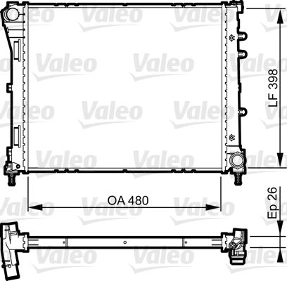 Kühler, Motorkühlung VALEO 735273