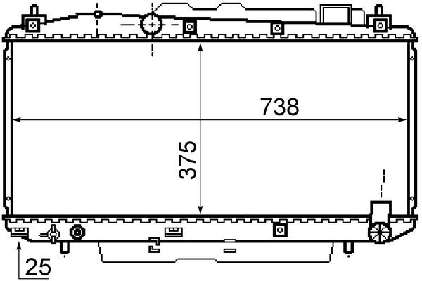 Kühler, Motorkühlung MAHLE CR1166000S
