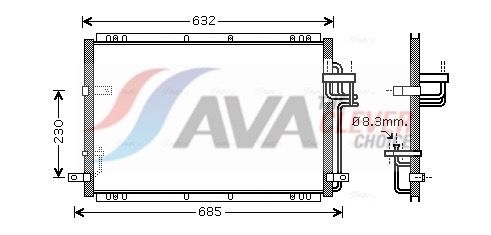 Kondensator, Klimaanlage AVA QUALITY COOLING KA5085