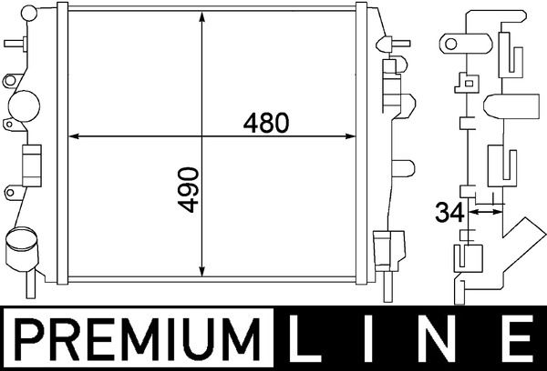 Kühler, Motorkühlung MAHLE CR1507000P