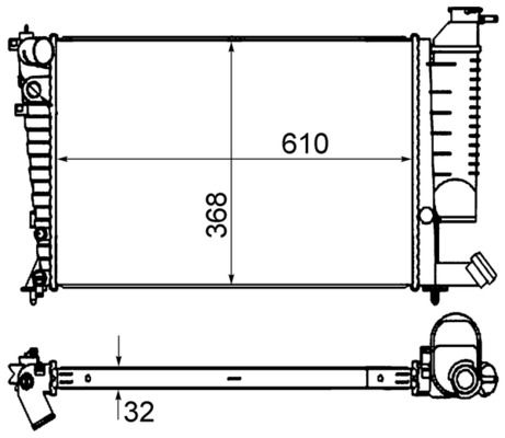 Kühler, Motorkühlung MAHLE CR849000S