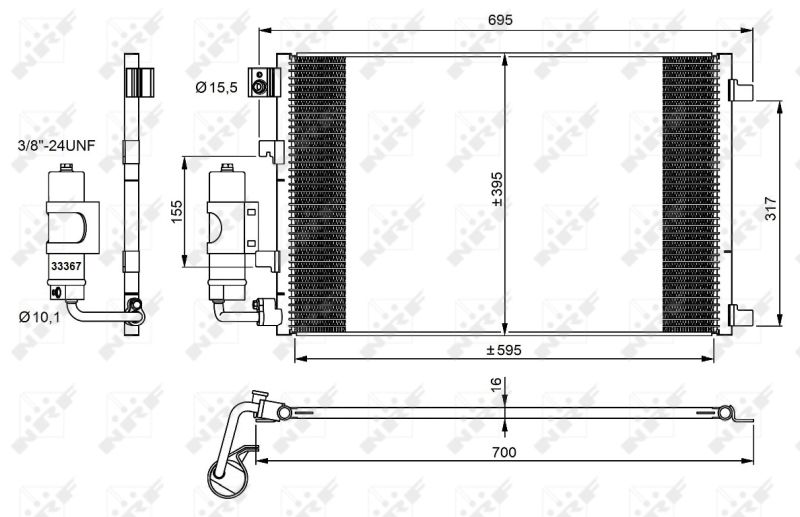 Kondensator, Klimaanlage NRF 35973