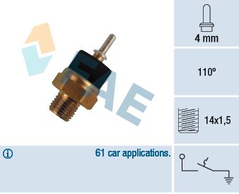 Temperaturschalter, Kühlmittelwarnlampe FAE 35780