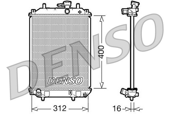 Kühler, Motorkühlung DENSO DRM35002