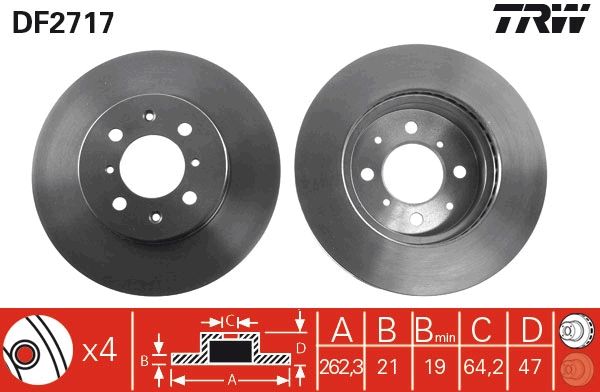 Bremsscheibe TRW DF2717