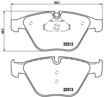 Bromsbeläggssats, skivbroms BREMBO P06054
