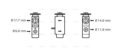 Expansionsventil, Klimaanlage AVA QUALITY COOLING ms1094