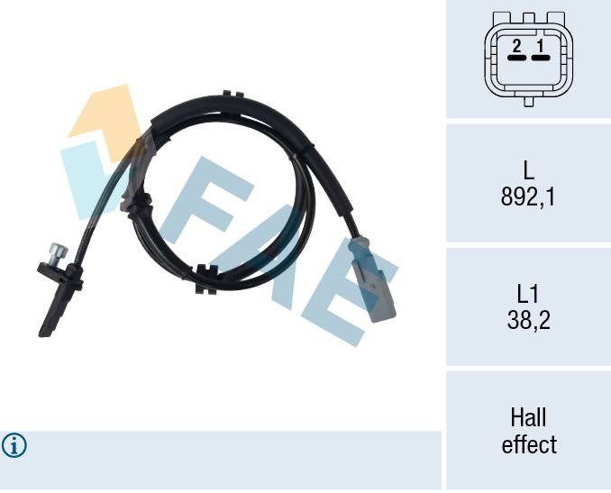 Sensor, Raddrehzahl FAE 78774