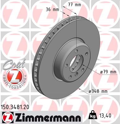 Bremsscheibe ZIMMERMANN 150.3481.20
