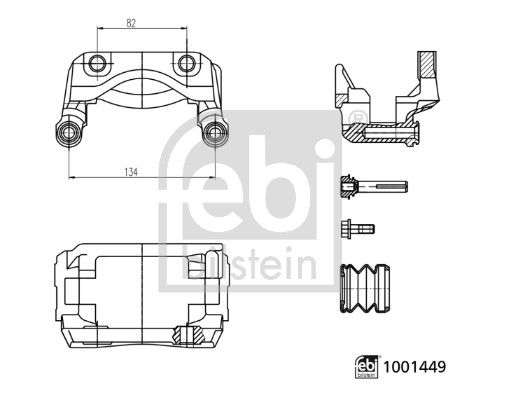 Halter, Bremssattel FEBI BILSTEIN 1001449