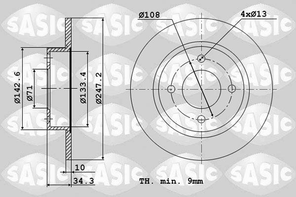 Bremsscheibe SASIC 2464A24J