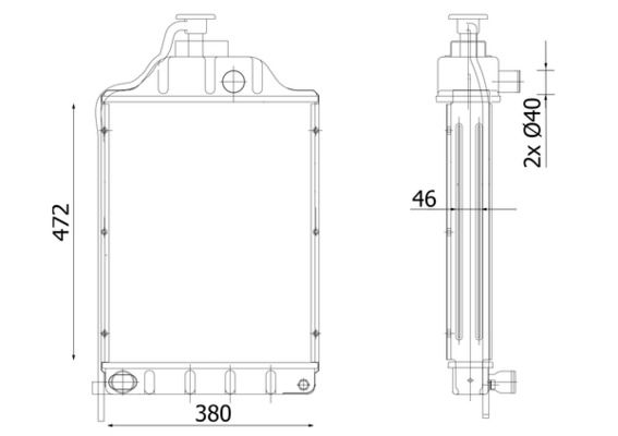 Kühler, Motorkühlung MAHLE CR2304000P