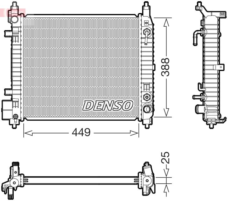 Kühler, Motorkühlung DENSO DRM46104
