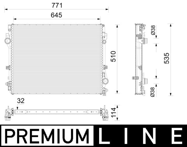 Kühler, Motorkühlung MAHLE CR2787000P