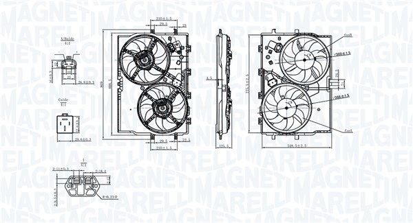 Lüfter, Motorkühlung MAGNETI MARELLI 069422578010