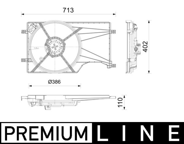 Lüfter, Motorkühlung MAHLE CFF678000P