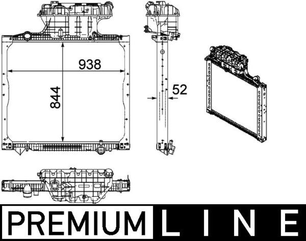 Kühler, Motorkühlung MAHLE CR1167000P