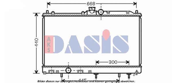 Kühler, Motorkühlung AKS DASIS 140084N