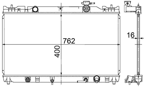 Kühler, Motorkühlung MAHLE CR742000S