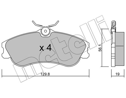 Bremsbelagsatz, Scheibenbremse METELLI 22-0217-1