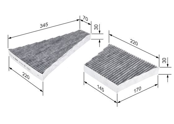 Filter, kupéventilation BOSCH 1 987 435 506