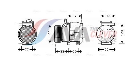 Kompressor, Klimaanlage AVA QUALITY COOLING KAAK117