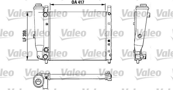 Kühler, Motorkühlung VALEO 883806